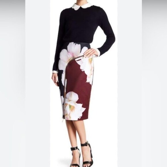 Ted Baker London Thalasa Gardenia Pencil Skirt NWOT - Picture 2 of 9